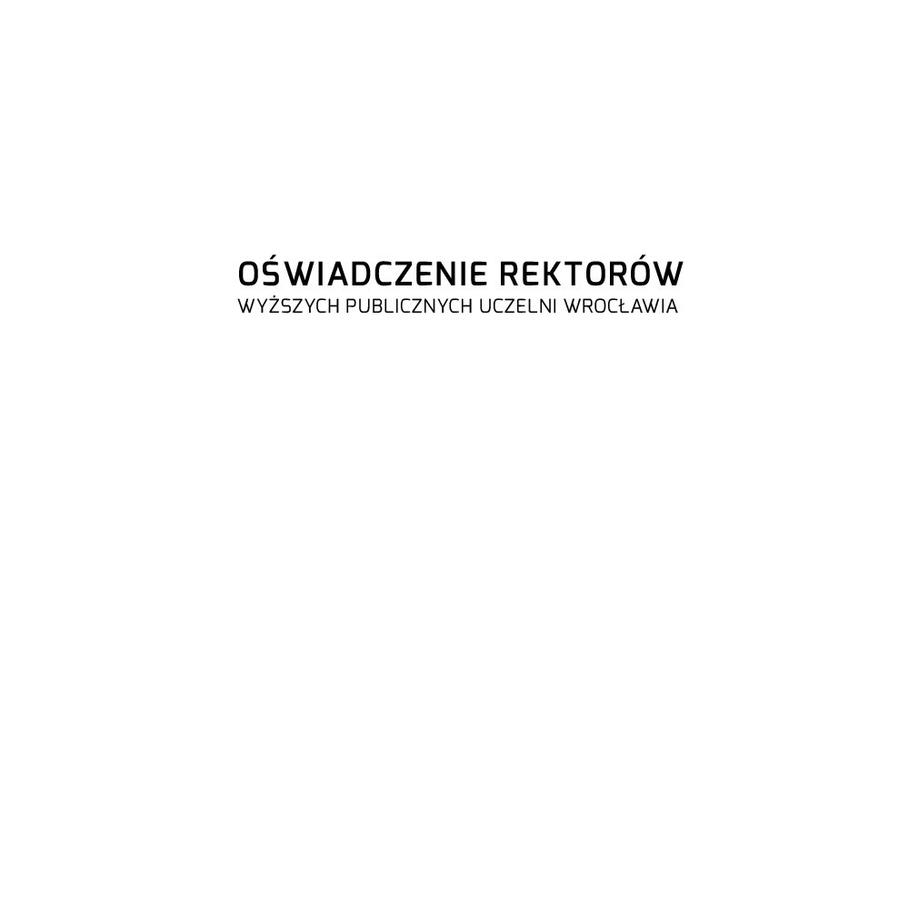 Oświadczenie Rektorów