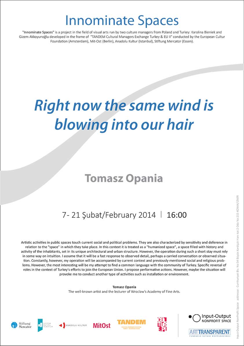 Plakat reklamujący wystawę Tomasza Opanii w Turcji 
