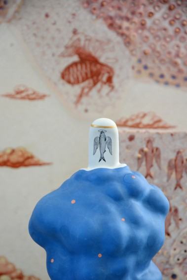 Fragment wystawy Joanny Opalskiej-Brzeckiej pt. U/ARCY/PRZE TWORY