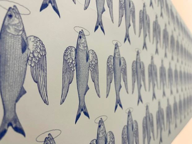 Fragment wystawy Joanny Opalskiej-Brzeckiej pt. U/ARCY/PRZE TWORY