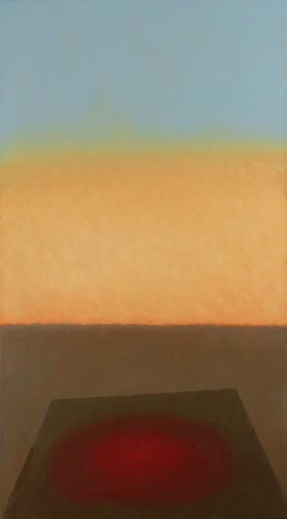 Stanisław R. Kortyka, Źródło wiecznego niepokoju, olej, płótno, 145x80 cm, 2020, zdj. Czesław Chwiszczuk