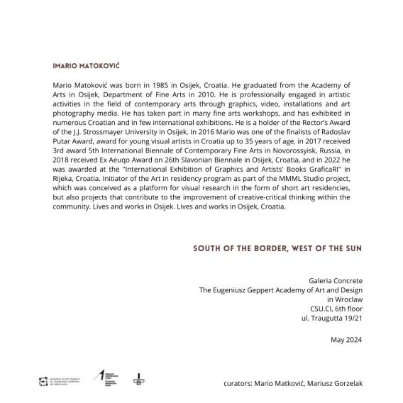 Wystawa: Na południe od granicy, na zachód od słońca