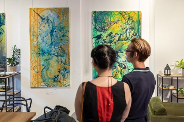 Otwarcie wystawy dyplomowej Karoliny Matuszewskiej, pt. Dracopolis, zdj. Michał Pietrzak