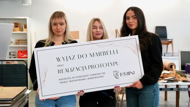 Uroczyste rozstrzygnięcie projektu "Meble inspirowane marką Lamborghini" - współpracy II Pracowni Projektowania Mebli z firmą LORIINI FURNITURE SL!