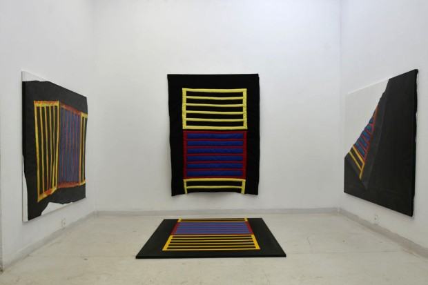 Fragment wystawy Marcina Derdy pt. Transformers