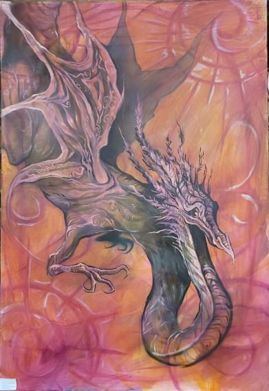 Karolina Matuszewska, Fenidragon, 100x150 cm, olej na płótnie