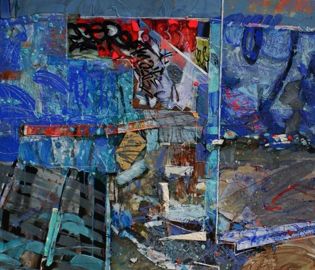 Marcelina Groń, Dekonstrukcja, 120x140 cm, akryl na płótnie, 2021-2023