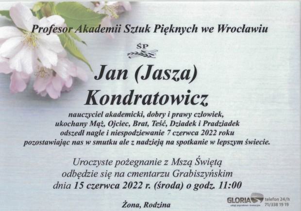 Jan (Jasza) Kondratowicz (1941-2022)