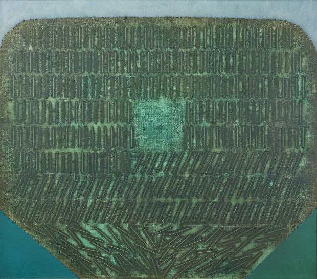 Józef Hałas, Góra P-Z, 1987, olej na płótnie