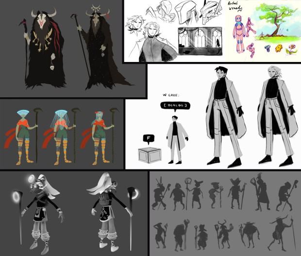 Pracownia Projektowania Gier i Form Wirtualnych, koncept art - projekty