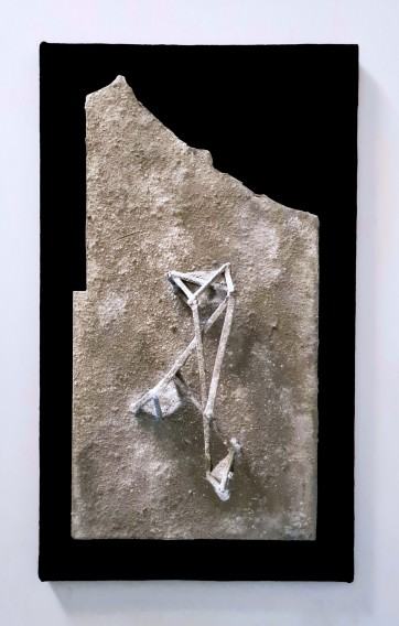 Marek Kulig, Constellatio I, 66x38 cm, assemblage, 2021