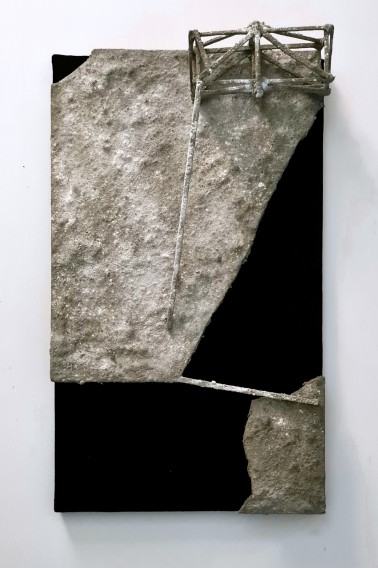 Marek Kulig, Constellatio II, 70x41 cm, assemblage, 2021