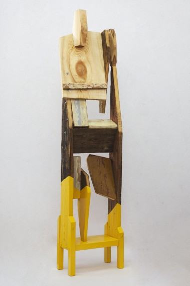 Marek Ruszkiewicz, Auditorium comicum, drewno polichromowane, 2018, zdj. Klaudia Kaczmarek