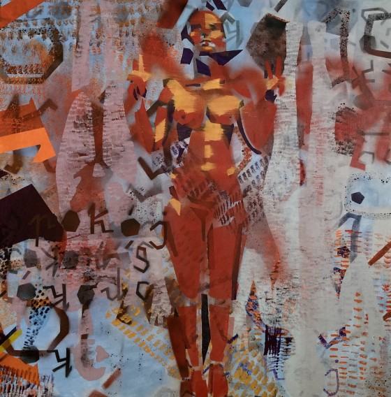 Maria Kąkol, getting older, 2022, technika akrylowa na płótnie, 100x100 cm, zdj. autorka