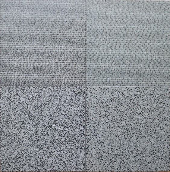 Mirosław Kociński, Mozaika /02-05/-/04-06/2023, 2023, mozaika porcelanowa na sklejce, spoinowana zaprawą cementową