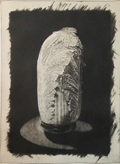 Cabbage, mezzotinta, 30 x 40cm, 2021