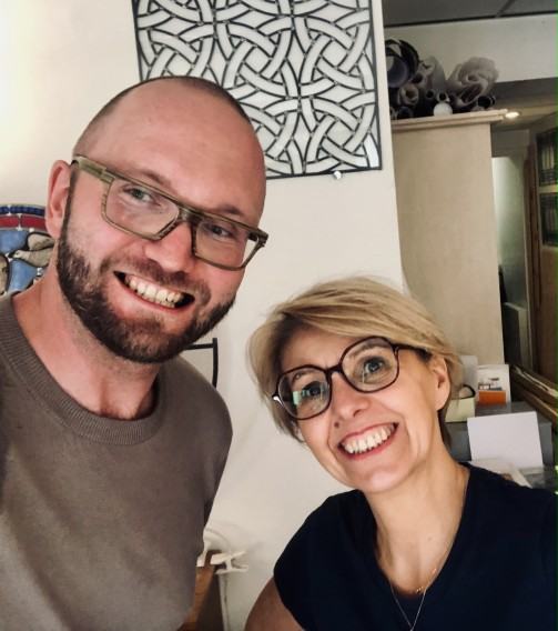 Paryż, wizyta w Pracowni L'ame du Vitrail, Marie Pierre Paryż, wizyta w Pracowni L'ame du Vitrail, Marie Pierre