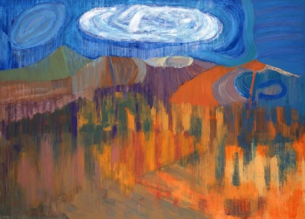 Piotr Kielan, Moje Karkonosze, olej na płótnie, 130x180 cm, 2011