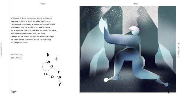 Sandra Ignatowicz, projekt dyplomowy pt. “Między-Gwiezdnik – Zobrazowanie twórczości Stanisława Lema poprzez zbiór ilustrowanych form graficznych