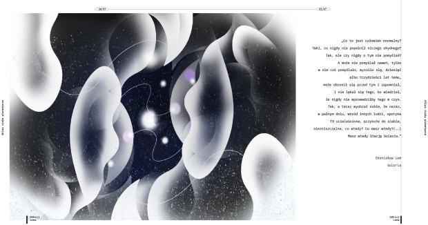 Sandra Ignatowicz, projekt dyplomowy pt. “Między-Gwiezdnik – Zobrazowanie twórczości Stanisława Lema poprzez zbiór ilustrowanych form graficznych