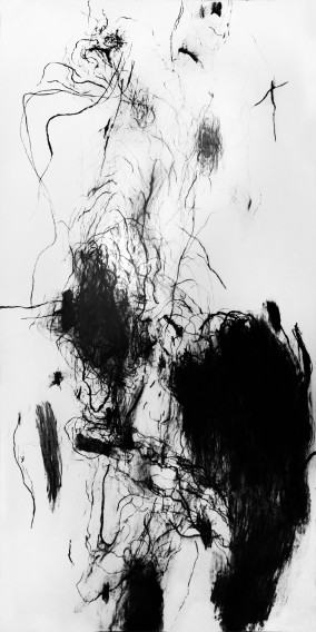 Sebastian Łubiński, Novum ens R II, 2015, węgiel na papierze Sebastian Łubiński, Novum ens R II, 2015, węgiel na papierze