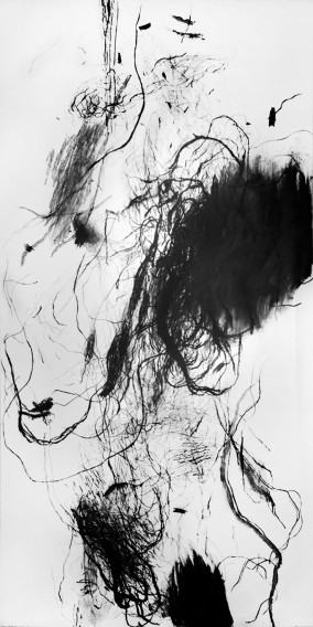 Sebastian Łubiński, Novum ens R V, 2015, węgiel na papierze Sebastian Łubiński, Novum ens R V, 2015, węgiel na papierze