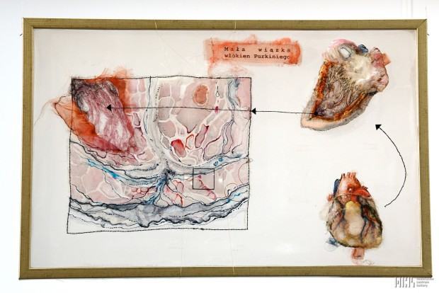 Dorota Pietrzyk, Serce, 90x60 cm, tkanina