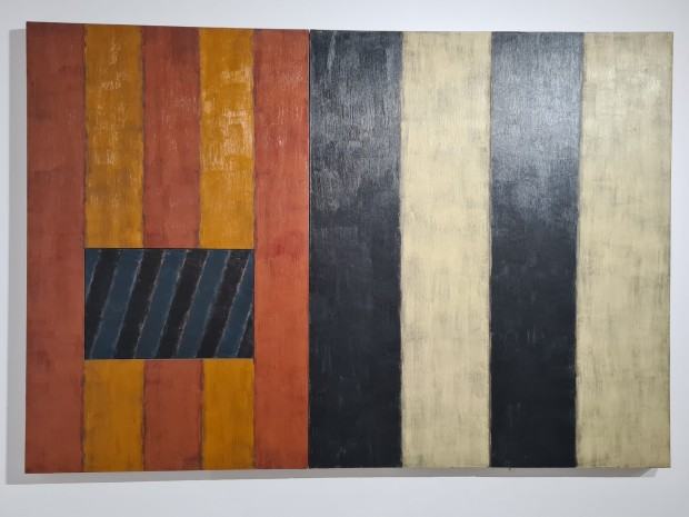 Fragment wystawy Sean Scully. Painting and sculpture / Malarstwo i rzeźba