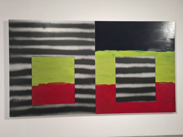 Fragment wystawy Sean Scully. Painting and sculpture / Malarstwo i rzeźba