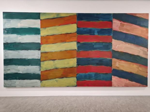 Fragment wystawy Sean Scully. Painting and sculpture / Malarstwo i rzeźba