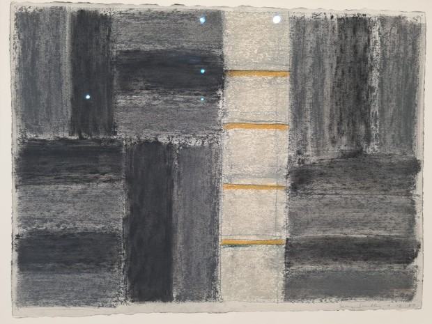 Fragment wystawy Sean Scully. Painting and sculpture / Malarstwo i rzeźba