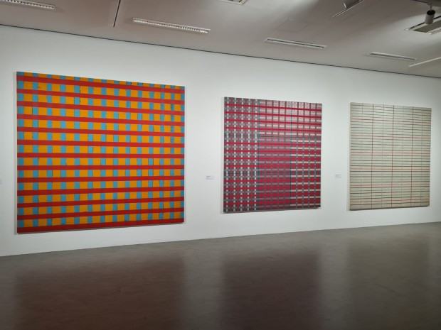 Fragment wystawy Sean Scully. Painting and sculpture / Malarstwo i rzeźba