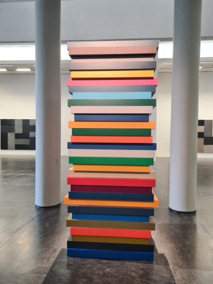 Fragment wystawy Sean Scully. Painting and sculpture / Malarstwo i rzeźba