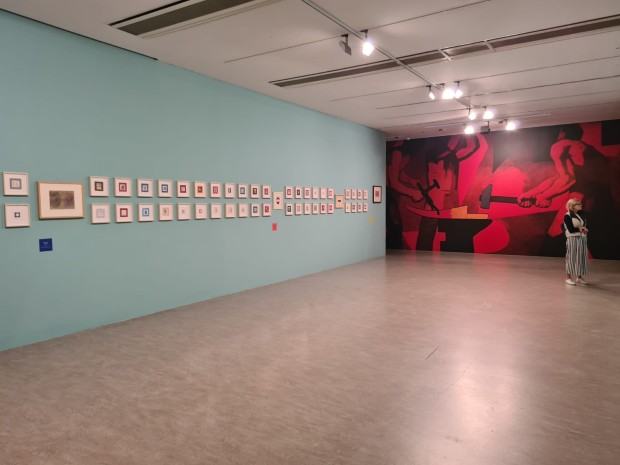 Fragment wystawy pt. Fangor