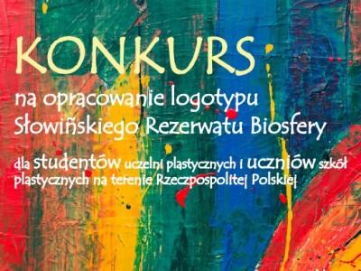 Grafika promująca konkurs na opracowanie logotypu Słowińskiego Rezerwatu Biosfery