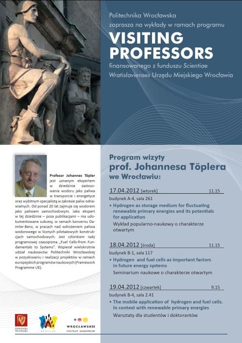 Visiting Professors - Johannes Töpler Visiting Professors - Johannes Töpler