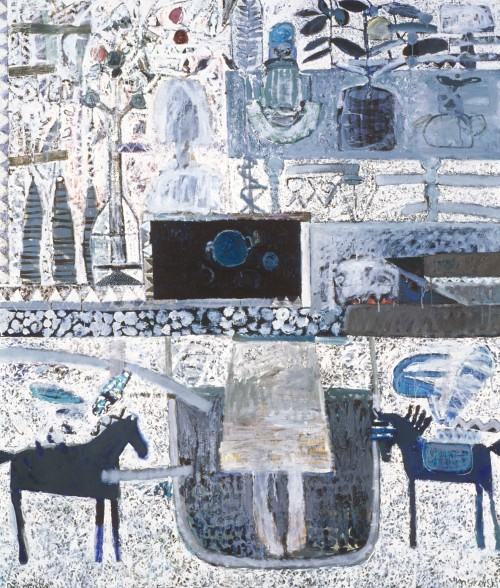 dwa swiaty 170x200cm olej plotno 2009-2010.