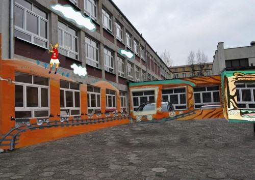 studenci malują murale studenci malują murale