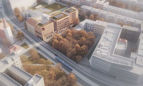 Nowy budynek ASP we Wrocławiu, proj. Projekt Praga, I nagroda; il. Piotr Banak