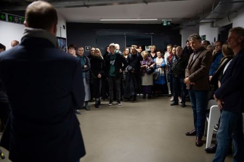Wernisaż wystawy Wojciecha Pukocza "Więcej niż 1000 słów" (22.11.2019), fot. Małgorzata Kujda, © Muzeum Współczesne Wrocław, 2019.