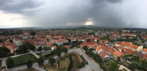 26 Sympozjum ' Dilna' 2019, Pejzaż na miasto z okna atelier Profesora Józefwskiego