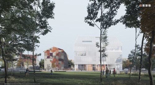 Nowy budynek ASP we Wrocławiu, proj. KXM i Lahdelma & Mahlamäki, II nagroda