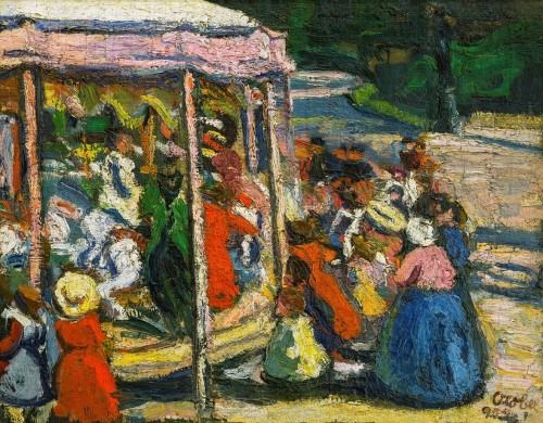 Karuzela, Bela Czóbel (1904). Źródło: www.cultura.hu, MOM Kulturális Központ