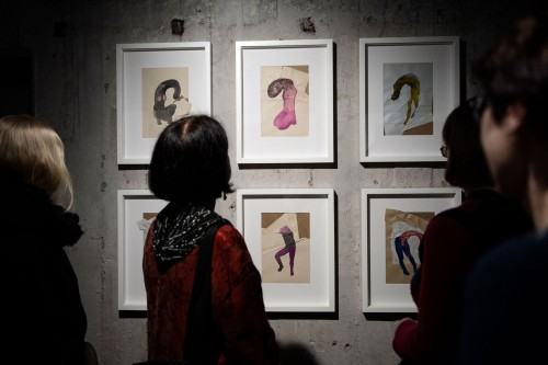 Wernisaż wystawy Wojciecha Pukocza "Więcej niż 1000 słów" (22.11.2019), fot. Małgorzata Kujda, © Muzeum Współczesne Wrocław, 2019.