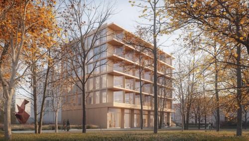 Nowy budynek ASP we Wrocławiu, proj. Projekt Praga, I nagroda; il. Piotr Banak