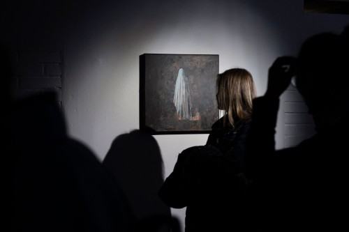 Wernisaż wystawy Wojciecha Pukocza "Więcej niż 1000 słów" (22.11.2019), fot. Małgorzata Kujda, © Muzeum Współczesne Wrocław, 2019.