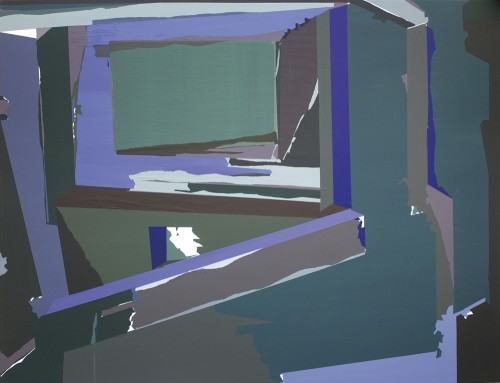 Anna Kołodziejczyk: bez tytułu z cyklu Obraz zniszczeń - akryl na płótnie, 2009