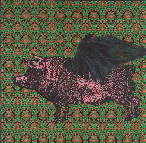 Wojciech Pukocz_I believe in_ 2011, akryl, płyta, 100 x 100 cm