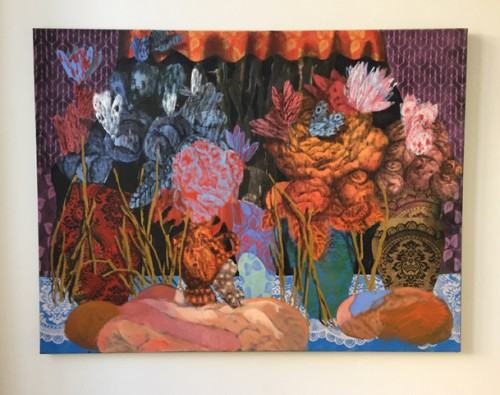 26 Sympozjum ' Dilna' 2019,Fragment ekspozycji praca Denisy Krausovej, Kwiaty