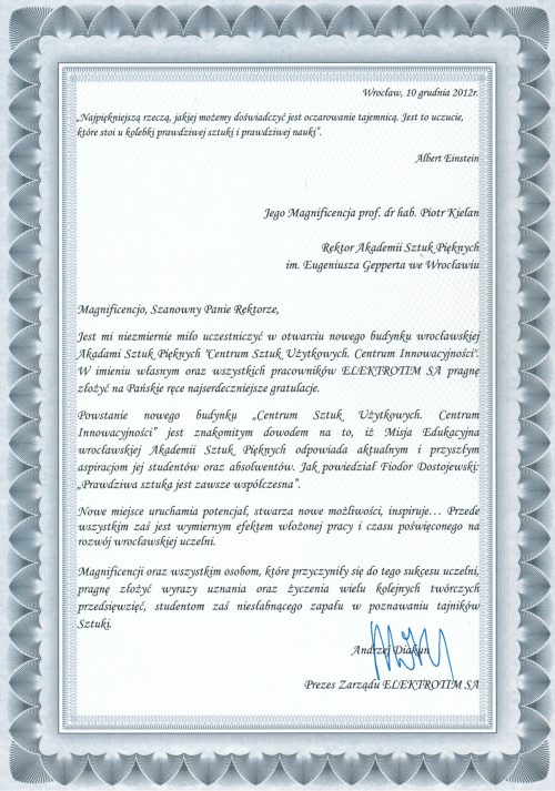 Uroczyste otwarcie Centrum Sztuk Użytkowych. Centrum Innowacyjności. Uroczyste otwarcie Centrum Sztuk Użytkowych. Centrum Innowacyjności.